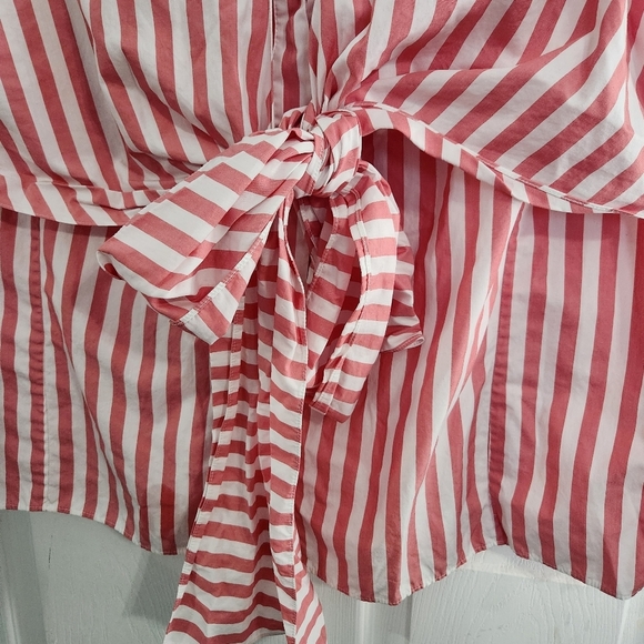 Akris Punto nautical feminine quiet luxury barbiecore button front top Size 16 - Picture 3 of 12